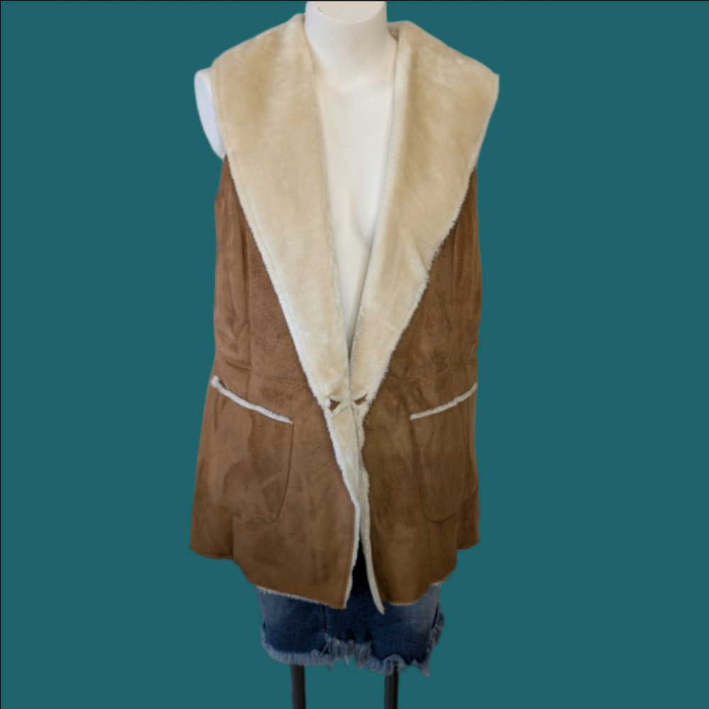 Vest Sherpa Lined Penny Lane Style Size S